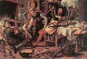 Pieter Aertsen Peasants by the Hearth Sweden oil painting artist